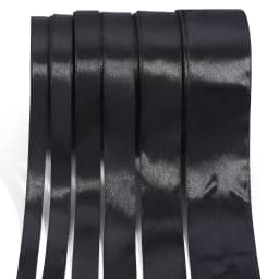 25Yards 1/1.2/1.5/2/2.5/3.8cm Black Satin Ribbons For Wedding Party Christmas DIY Handmade Bouquet Gifts Packaging Decoration