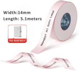 NIIMBOT N1/B18 Satin Ribbon Label/Special Carbon Ribbon for Birthday Gift Wedding Blessing Merry Christmas Party Flower decorate