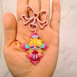Anime Panty & Stocking with Garterbelt Bowknot KeyChain Kawaii Figure Acrylic Keyrings Backpack Pendant For Fans Christmas Gifts