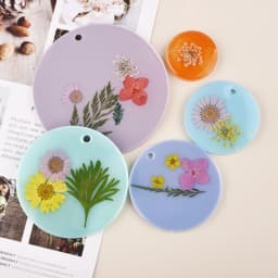 5 Size Round Tag Pendant Silicone Mold DIY Keychain Crystal Epoxy Resin Mold Hand Gift For Christmas Home Decoration Accessory