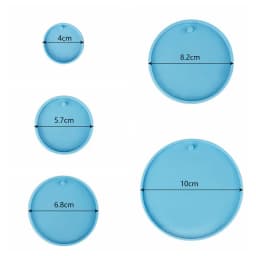 5 Size Round Tag Pendant Silicone Mold DIY Keychain Crystal Epoxy Resin Mold Hand Gift For Christmas Home Decoration Accessory