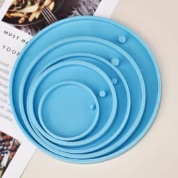 5 Size Round Tag Pendant Silicone Mold DIY Keychain Crystal Epoxy Resin Mold Hand Gift For Christmas Home Decoration Accessory