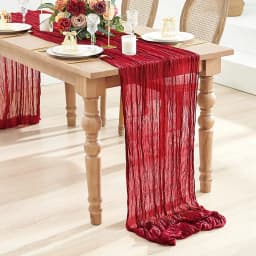 Semi-Sheer Gauze Table Runner Sage Cheesecloth Table Setting Dining Vintage Wedding Party Christmas Banquets Arches Cake Decor