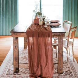 Semi-Sheer Gauze Table Runner Sage Cheesecloth Table Setting Dining Vintage Wedding Party Christmas Banquets Arches Cake Decor