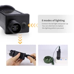 50M 100M Outdoor Upgraded Durable LED Leather String Fairy Lights 8 Modes Waterproof Yard Garland Garden Christmas Tree Decor