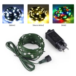50M 100M Outdoor Upgraded Durable LED Leather String Fairy Lights 8 Modes Waterproof Yard Garland Garden Christmas Tree Decor