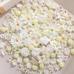 20/50Pcs Mix White Artificial Flowers Head for Home Room Decor Craft Wreath Bride Wedding Christmas Decoration Navidad 2026 Gift
