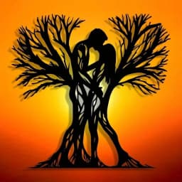 1PC Couple&Ancient Tree Metal Wall Sculpture|Flower-Adorned,Modern Craft,Halloween&Christmas Gift,Living Room/Bedroom Decor