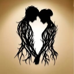 1PC Couple&Ancient Tree Metal Wall Sculpture|Flower-Adorned,Modern Craft,Halloween&Christmas Gift,Living Room/Bedroom Decor