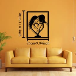 1PC Couple&Ancient Tree Metal Wall Sculpture|Flower-Adorned,Modern Craft,Halloween&Christmas Gift,Living Room/Bedroom Decor