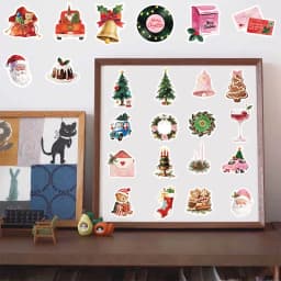 50PCS Christmas Aesthetics Stickers Notebook Bicycle Art Picture Modern Case Waterproof Coffee Darkness Graffiti Phone Sticker
