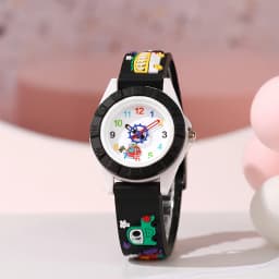 1pc/2pcs-Fun Cartoon Car-Themed Kids' Watch - Cute Quartz Analog With Pvc Strap For Boys & Girls, Perfect Gift,Christmas present