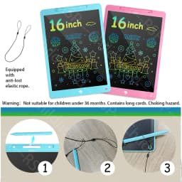 16 Inch LCD Writing Tablet Large Electronic Color Drawing Board Erasable Screen Perfect Educational Toys Birthday Christmas Gift