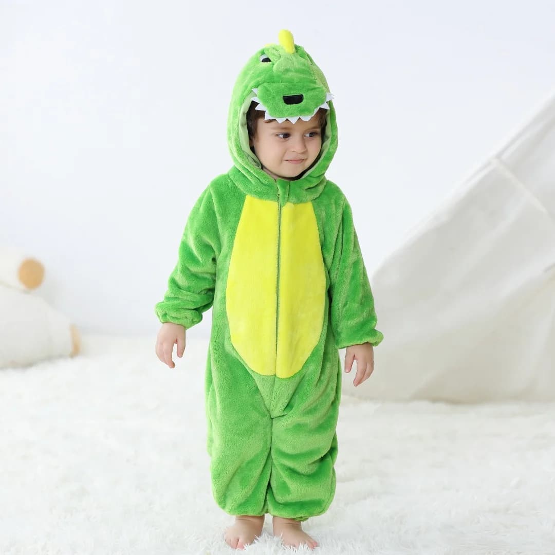 Baby Girls Long-sleeve Onesies Kigurumi Infant Dinosaur Animal Cartoon Romper Newborn Boys Pajamas For Christmas Halloween