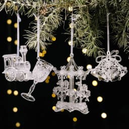 Acrylic Acrylic Christmas Pendants Transparent Clear Simulation Transparent Tree Hangings Hanging Pendant Crystal