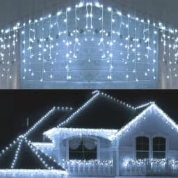 Christmas Decoration 2026 Fairy Lights Led lcicle String Lights Outdoor Curtain Garland Street Garland On The House Party 2025