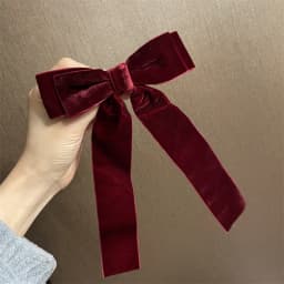 Christmas Vintage Velvet Bow Hairpins Barrettes For Women Girls Wedding Long Ribbon Korean Hair Clip Hairgrip Hair Accessories