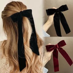 Christmas Vintage Velvet Bow Hairpins Barrettes For Women Girls Wedding Long Ribbon Korean Hair Clip Hairgrip Hair Accessories