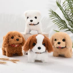 Electric Walking & Barking Smart Dog Plush Simulation Robot Pet Doll Children Christmas Gift