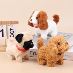 Electric Walking & Barking Smart Dog Plush Simulation Robot Pet Doll Children Christmas Gift