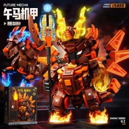 2 in 1 Transformable Robot Building Blocks Superhero Mecha Warrior Horse Animal Bricks DIY Assembly Toys Kids Christmas Gift