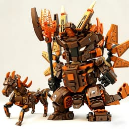 2 in 1 Transformable Robot Building Blocks Superhero Mecha Warrior Horse Animal Bricks DIY Assembly Toys Kids Christmas Gift