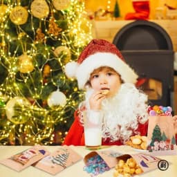 24pcs Merry Christmas Gift Bags Santa Claus Kraft Paper Candy Cookies Bag Xmas Party Favors 2025 Christmas DIY Advent Calendar