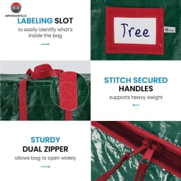 Christmas Tree Storage Bag, Fits 4FT to 9FT Artificial Trees, Waterproof Xmas Storage Box with Durable Handles