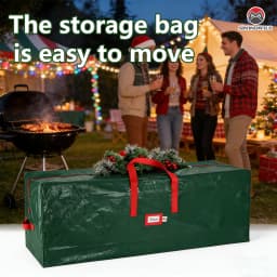 Christmas Tree Storage Bag, Fits 4FT to 9FT Artificial Trees, Waterproof Xmas Storage Box with Durable Handles