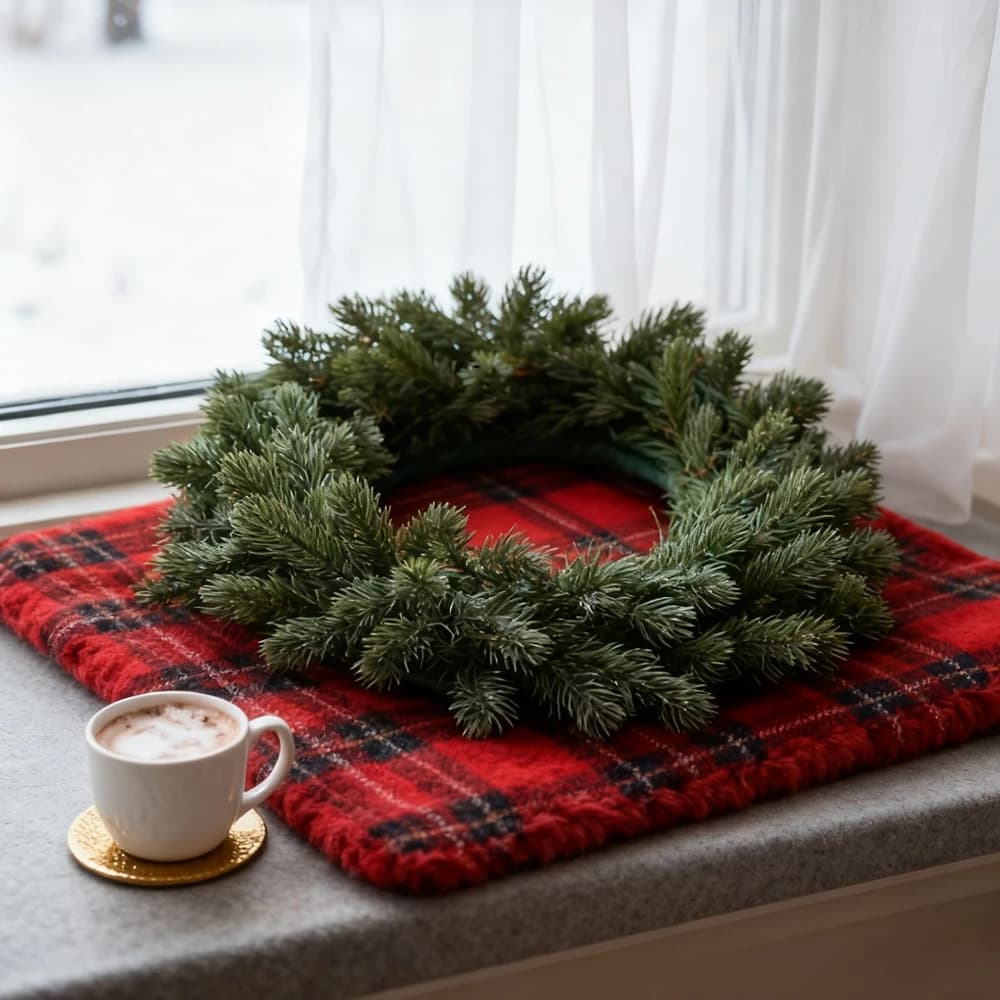 1Pc Artificial Plants Home Room Table Decor Accessories Christmas Wreath Yard DIY Gift Box Scrapbook Tree Wedding Bridal Hotsale