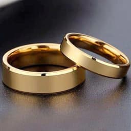 Smooth Stainless Steel Couple Rings Gold Simple 4MM 6MM Women Men Lovers Wedding Jewelry Engagement Halloween Christmas Gifts