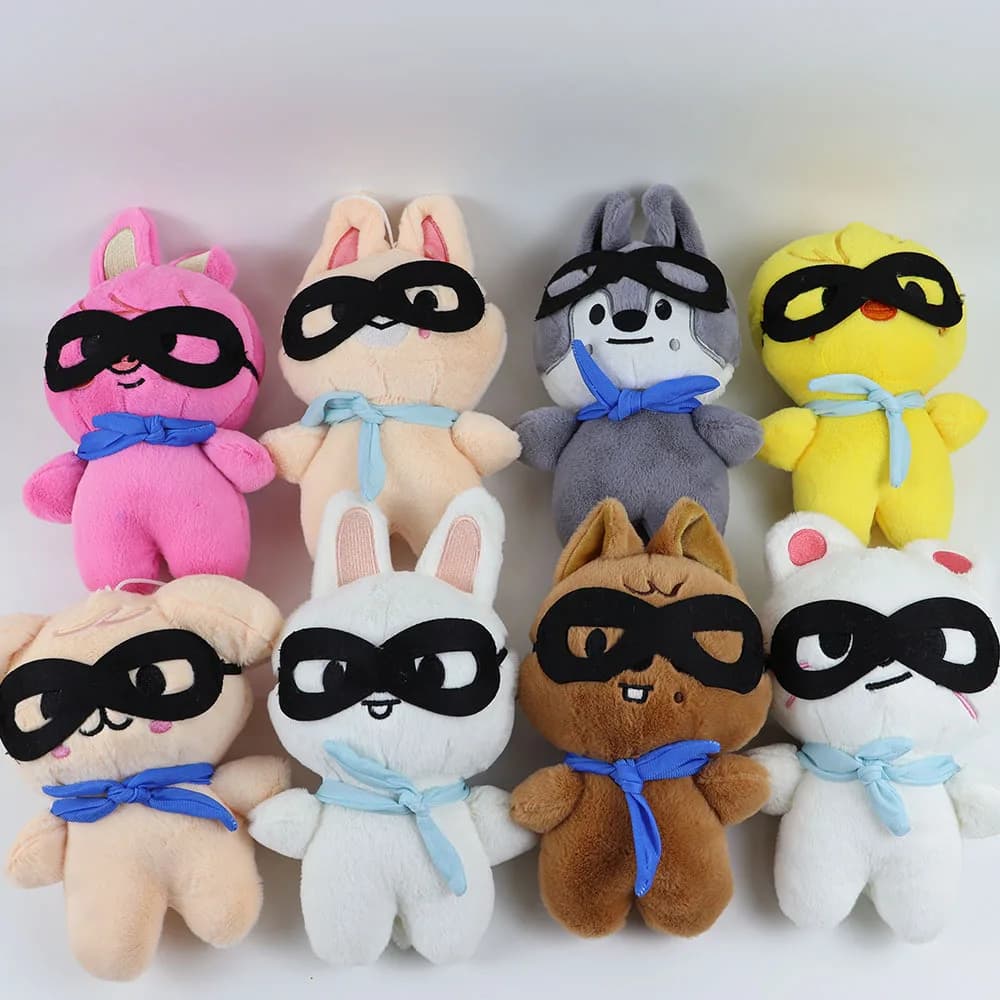 Cute Various Shape Dog Plush Keychain Small Pendant Kids Toys Backpack Hangings Stuffed Animals Key Ring Christmas Birthday Gift