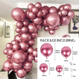Chrome Gold Balloons Garland 5 10 12 18inch Metallic Gold Chrome Balloons Arch for Birthday Christmas Wedding Party Decorations