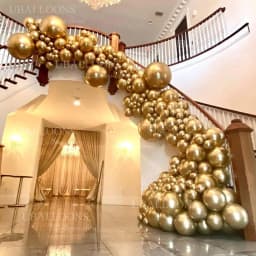 Chrome Gold Balloons Garland 5 10 12 18inch Metallic Gold Chrome Balloons Arch for Birthday Christmas Wedding Party Decorations