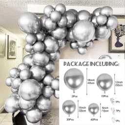 Chrome Gold Balloons Garland 5 10 12 18inch Metallic Gold Chrome Balloons Arch for Birthday Christmas Wedding Party Decorations