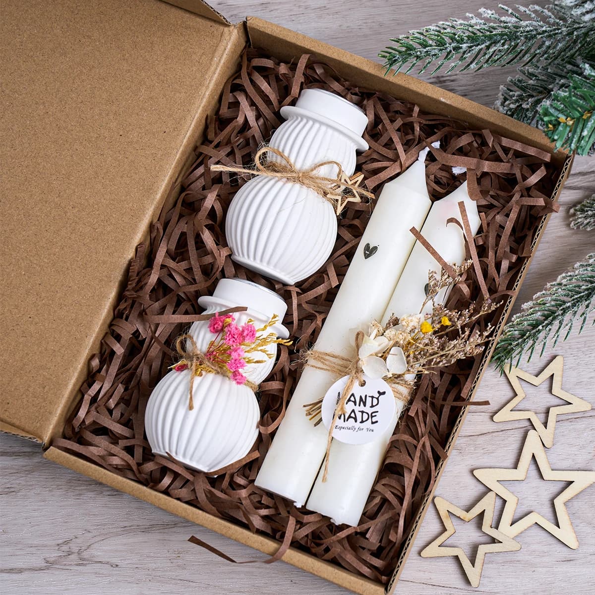 Christmas Snowman Candlestick Silicone Mold DIY 3D Stripe Concrete Candle Holder Long Wax Base Craft Gift Mold Xmas Party Decor