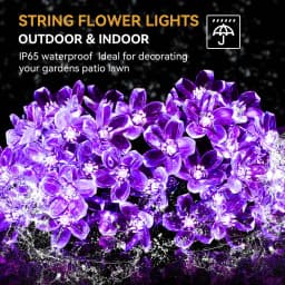 Solar Led String Lights Outdoor Cherry Flowers String Lights With 8 Modes Lighting Camping Garden Christmas Decor Solar Lamp