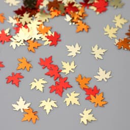 1Pack Mixed Colored Maple Leaf Nail Art Sequin Shimmer Pumpkin Orange Red Leaves Resin Flakes Charm Autumn Christmas Nail Decor