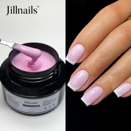 Jillnails 50G Builder Nail Gel Christmas Red Burgundy Self Leveling Medium UV Led Gel 50ml