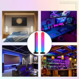 RGB Music Rhythm Lights Upgraded USB Rechargeable Model Christmas Decoration Desktop RGB Light Bar Music Rhythm
