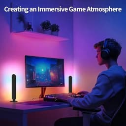 RGB Music Rhythm Lights Upgraded USB Rechargeable Model Christmas Decoration Desktop RGB Light Bar Music Rhythm