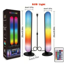 RGB Music Rhythm Lights Upgraded USB Rechargeable Model Christmas Decoration Desktop RGB Light Bar Music Rhythm