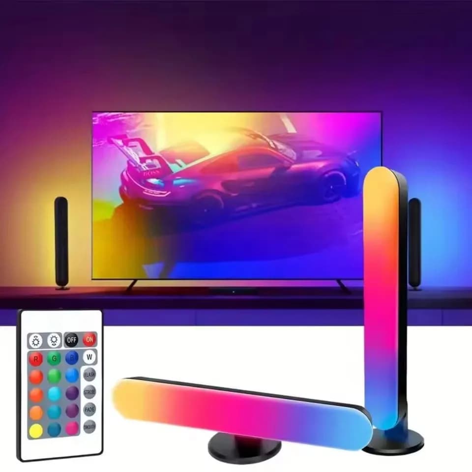 RGB Music Rhythm Lights Upgraded USB Rechargeable Model Christmas Decoration Desktop RGB Light Bar Music Rhythm