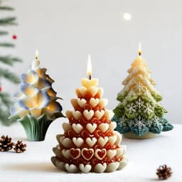 Creative 3D Christmas Tree Candles, Silicone Moulds, Modeling DIY Moulds, Cameo Modeling, Dipping Furnishings