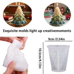 Creative 3D Christmas Tree Candles, Silicone Moulds, Modeling DIY Moulds, Cameo Modeling, Dipping Furnishings