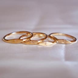 Fashion Initial Signet Ring 7 Size Gold Color Dainty Rings Women Stainless Steel Letters Wedding Christmas Jewelry Accessories