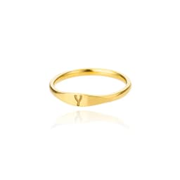 Fashion Initial Signet Ring 7 Size Gold Color Dainty Rings Women Stainless Steel Letters Wedding Christmas Jewelry Accessories