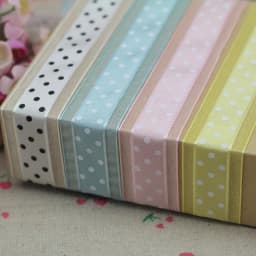 1''25mm 1meter Bilateral Organza Printing Polka Dots Ribbon Handmade Hair Bow Party Christmas Wedding Decor DIY Sewing Fabric