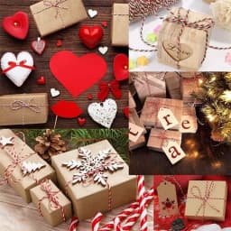 100M Double Color Cotton Baker Twine Rope Red White Cotton Rope Christmas Wedding Decoration Gift Package String DIY Crafts Wrap