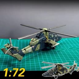 1:72 Creative Military Series Building Blocks EC-665 The Tiger Style Twin Engine Armed Helicopter Model Toys For Christmas Gifts